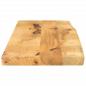 Preview: Tischplatte 80x20x2,5 cm Baumkante Massivholz Raues Mangoholz