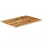 Preview: Tischplatte 90x80x3,8 cm Baumkante Massivholz Raues Mangoholz