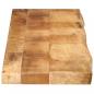 Preview: Tischplatte 160x30x3,8 cm Baumkante Massivholz Raues Mangoholz