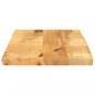 Preview: Tischplatte 50x40x2,5 cm Baumkante Massivholz Raues Mangoholz