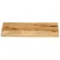 Preview: Tischplatte 60x20x2,5 cm Baumkante Massivholz Raues Mangoholz