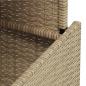 Preview: Gartentisch Beige 100x55x73 cm Poly Rattan und Akazienholz