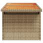 Preview: Gartentisch Beige 100x55x73 cm Poly Rattan und Akazienholz