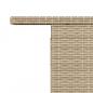 Preview: Gartentisch Beige 100x55x73 cm Poly Rattan und Akazienholz