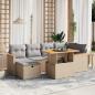 Preview: ARDEBO.de - 7-tlg. Garten-Sofagarnitur mit Kissen Beige Poly Rattan