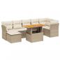 Preview: 8-tlg. Garten-Sofagarnitur mit Kissen Beige Poly Rattan