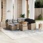 Preview: ARDEBO.de - 8-tlg. Garten-Sofagarnitur mit Kissen Beige Poly Rattan