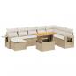 Preview: 9-tlg. Garten-Sofagarnitur mit Kissen Beige Poly Rattan