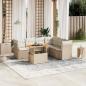 Preview: ARDEBO.de - 7-tlg. Garten-Sofagarnitur mit Kissen Beige Poly Rattan