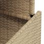 Preview: Gartentisch mit Glasplatte Beige 100x55x73 cm Poly Rattan