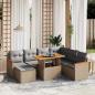 Preview: ARDEBO.de - 8-tlg. Garten-Sofagarnitur mit Kissen Beige Poly Rattan