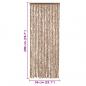 Preview: Fliegenvorhang Beige und Dunkelbraun 56x200 cm Chenille