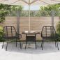 Preview: Gartenstühle 2 Stk. Schwarz Poly Rattan