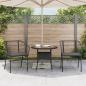 Preview: Gartenstühle 2 Stk. mit Kissen Schwarz Poly Rattan