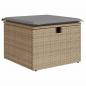 Preview: 7-tlg. Garten-Sofagarnitur mit Kissen Beige Poly Rattan