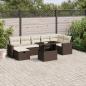 Preview: ARDEBO.de - 8-tlg. Garten-Sofagarnitur mit Kissen Braun Poly Rattan