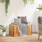 Preview: Gartenbox 85x45x45/53 cm Massivholz Akazie und Stahl