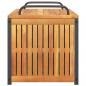 Preview: Gartenbox 85x45x45/53 cm Massivholz Akazie und Stahl