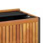 Preview: Gartenbox 85x45x45/53 cm Massivholz Akazie und Stahl