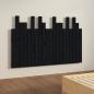 Preview: Wand-Kopfteil Schwarz 127,5x3x80 cm Massivholz Kiefer