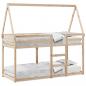 Preview: Etagenbett mit Dach 75x190 cm Massivholz Kiefer