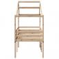 Preview: Hochbett mit Dach 75x190 cm Massivholz Kiefer