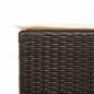 Preview: Garten-Barhocker mit Kissen 2 Stk. Braun Poly Rattan