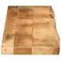 Preview: Tischplatte 160x20x2,5 cm Baumkante Massivholz Raues Mangoholz