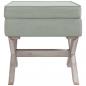 Preview: Hocker mit Stauraum Hellgrau 45x45x49 cm Samt