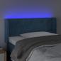 Preview: LED Kopfteil Dunkelblau 103x16x78/88 cm Samt