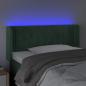 Preview: LED Kopfteil Dunkelgrün 83x16x78/88 cm Samt