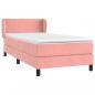 Preview: Boxspringbett mit Matratze Rosa 100x200 cm Samt