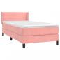 Preview: Boxspringbett mit Matratze Rosa 90x190 cm Samt