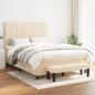 Preview: ARDEBO.de - Boxspringbett mit Matratze Creme 140x200 cm Stoff