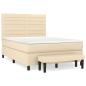 Preview: Boxspringbett mit Matratze Creme 140x200 cm Stoff