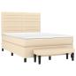 Preview: Boxspringbett mit Matratze Creme 140x200 cm Stoff