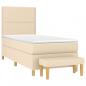 Preview: Boxspringbett mit Matratze Creme 100x200 cm Stoff