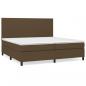 Preview: Boxspringbett mit Matratze Dunkelbraun 200x200 cm Stoff