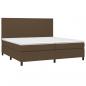 Preview: Boxspringbett mit Matratze Dunkelbraun 200x200 cm Stoff