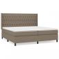 Preview: ARDEBO.de - Boxspringbett mit Matratze Taupe 200x200 cm Stoff