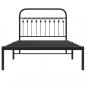 Preview: Bettgestell mit Kopfteil Metall Schwarz 107x203 cm