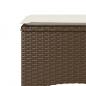 Preview: Gartensofa 2-Sitzer mit Tisch und Hockern Braun Poly Rattan