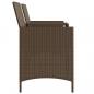 Preview: Gartensofa 2-Sitzer mit Tisch und Hockern Braun Poly Rattan