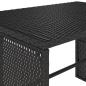 Preview: 3-tlg. Garten-Essgruppe mit Kissen Schwarz Poly Rattan