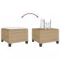 Preview: 3-tlg. Bistro-Set mit Kissen Beige Poly Rattan