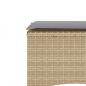 Preview: Gartensofa 2-Sitzer mit Tisch und Hockern Beige Poly Rattan