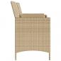 Preview: Gartensofa 2-Sitzer mit Tisch und Hockern Beige Poly Rattan