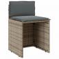 Preview: 3-tlg. Bistro-Set mit Kissen Beige Poly Rattan