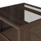 Preview: 3-tlg. Bistro-Set mit Kissen Braun Poly Rattan