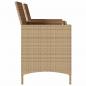 Preview: Gartensofa 2-Sitzer mit Tisch und Kissen Beige Poly Rattan